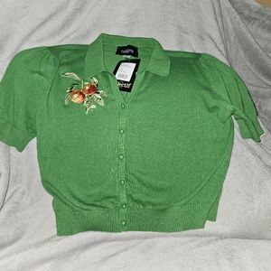 Collectif London cropped peach cardigan